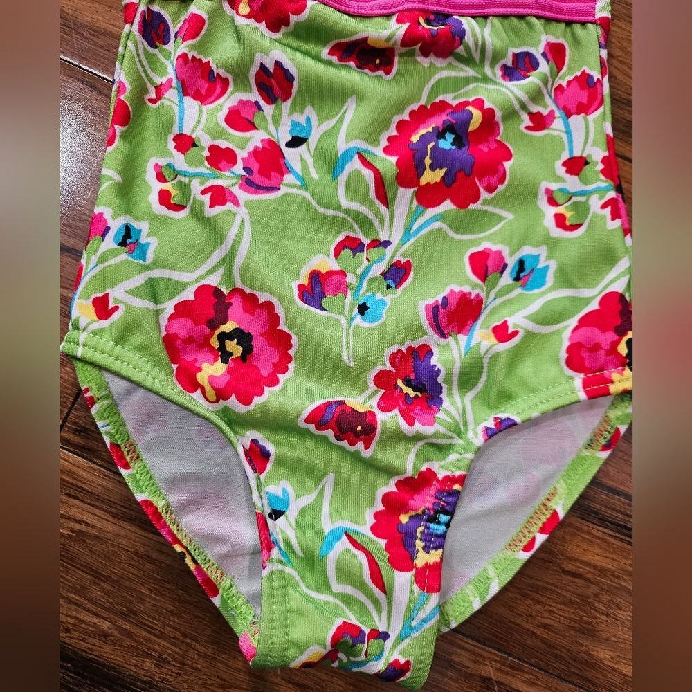 Penelope Mack, LTD Baby One Piece Floral Halter Tie Neck Swimsuit Size 12M - Picture 4 of 8